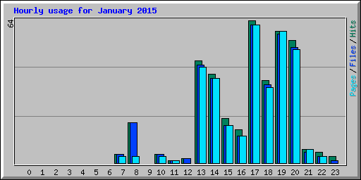 Hourly usage for January 2015