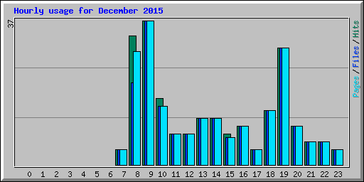 Hourly usage for December 2015