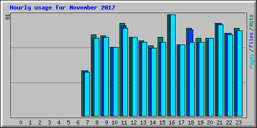 Hourly usage for November 2017