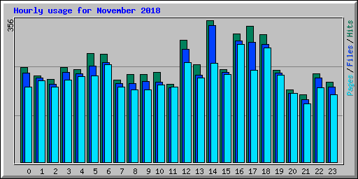 Hourly usage for November 2018