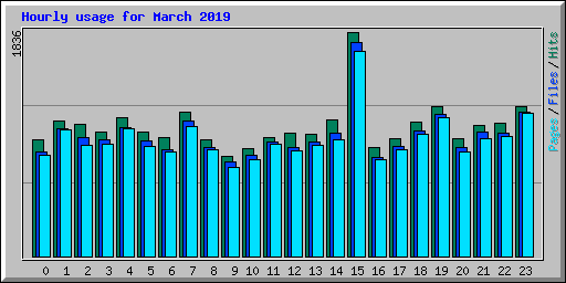 Hourly usage for March 2019