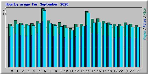 Hourly usage for September 2020