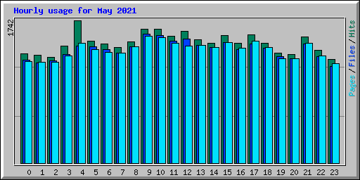 Hourly usage for May 2021