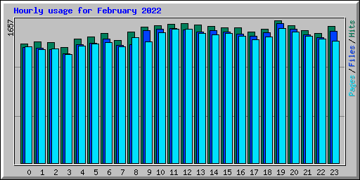 Hourly usage for February 2022