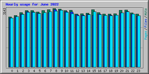 Hourly usage for June 2022