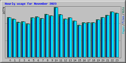 Hourly usage for November 2023