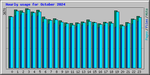 Hourly usage for October 2024