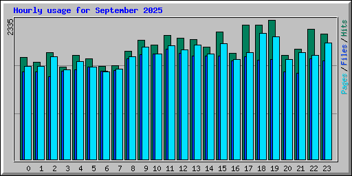 Hourly usage for September 2025