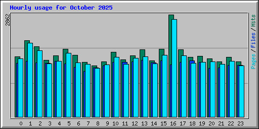 Hourly usage for October 2025