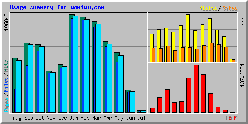 Usage summary for womiwu.com